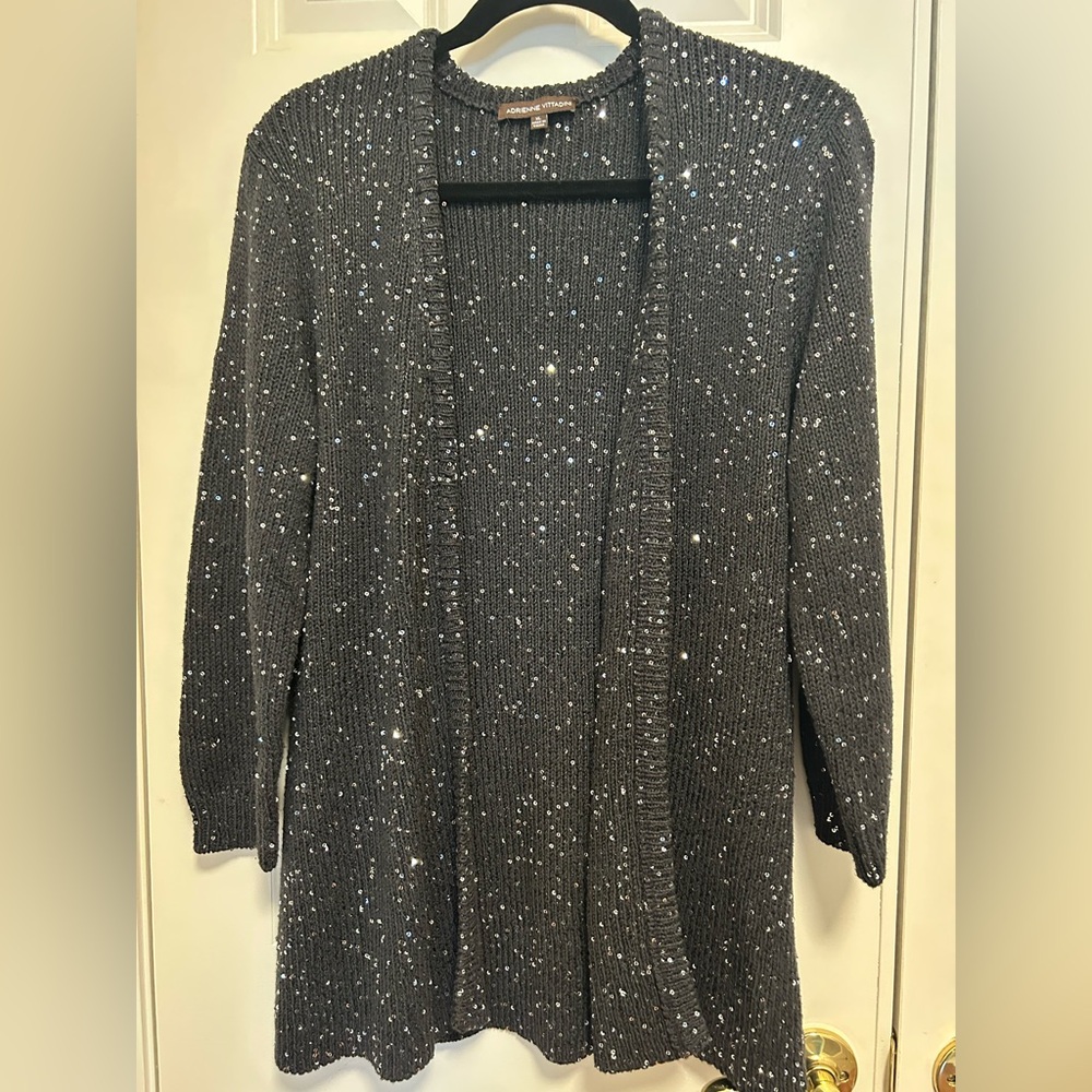 Vintage sparkly black heavy cardigan